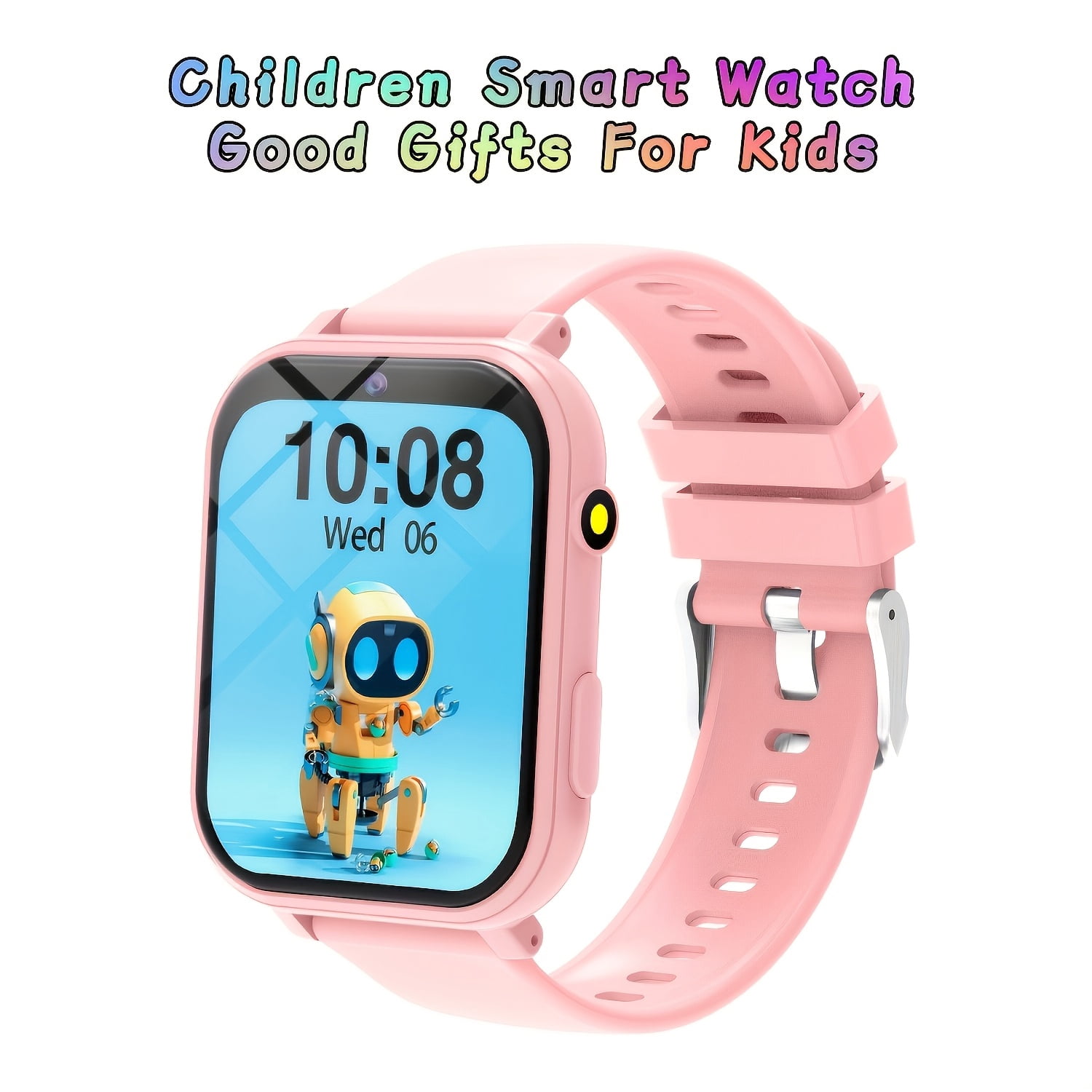 Kids Smart Watch with HD Touch Screen & Built-in Camera, 12 Educational Games, Step Counter, Alarm, Stopwatch, Calculator and Flashlight, Multi-function Daily Activity Smartwatch for Children - Image 4