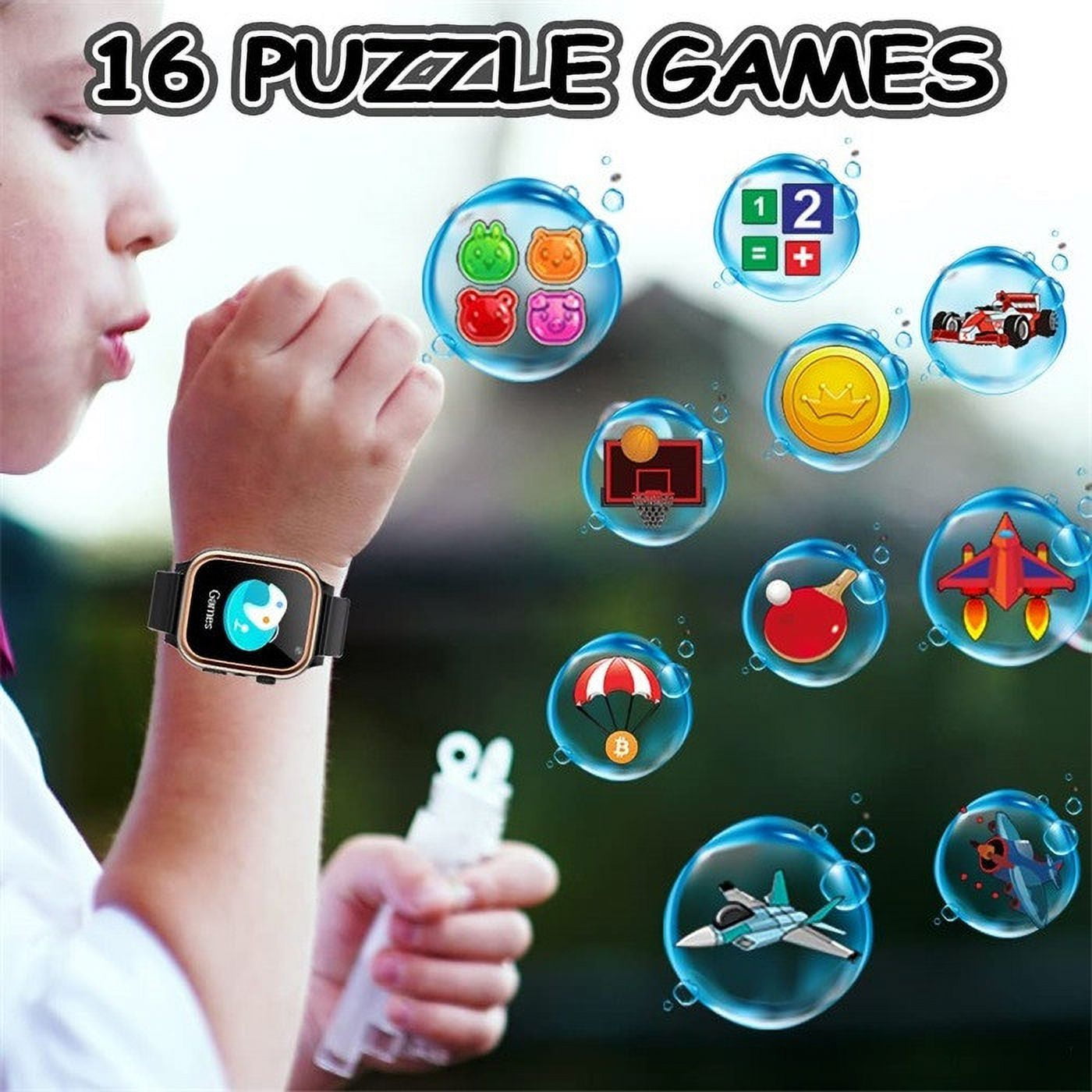 Kids Smart Watches Kids Waterproof Smart Watch Smart Watch for Kids Touchscreen Kids Watches with Video Alarm Camera Music Flashlight Calculator Learning Toys for Girls Boys 3-15 Years Old Birthday - Image 2