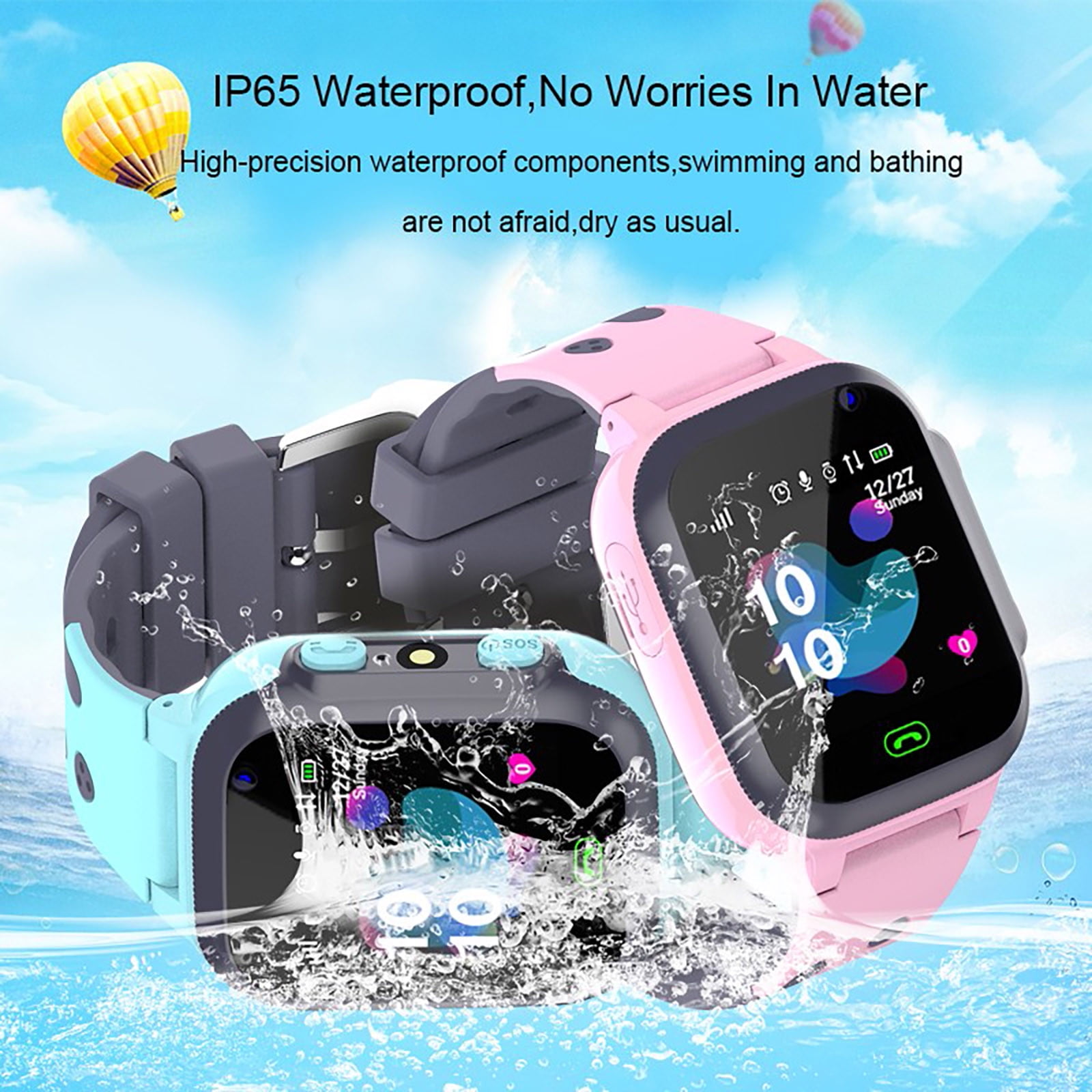 Kids Smart Watches Kids Waterproof Smart Watch Smart Watch for Kids Touchscreen Kids Watches with Video Alarm Camera Music Flashlight Calculator Learning Toys for Girls Boys 3-15 Years Old Birthday - Image 3