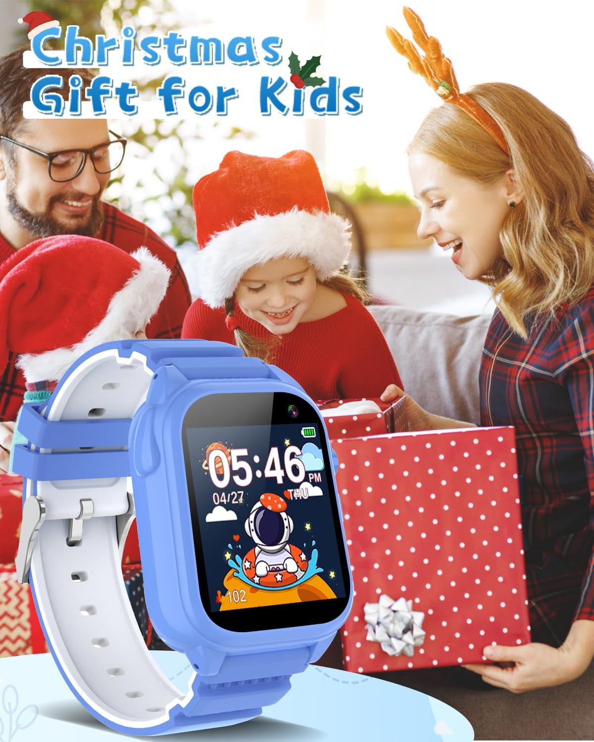 Kids Waterproof Smart Watch for 3-12 Year Old Boys Girls Learning Toys with 26 Puzzle Game 1.44'' HD Touchscreen Camera Video Music Audible Story Pedometer Alarm Watch for Christmas Learning Toy Gift - Image 3
