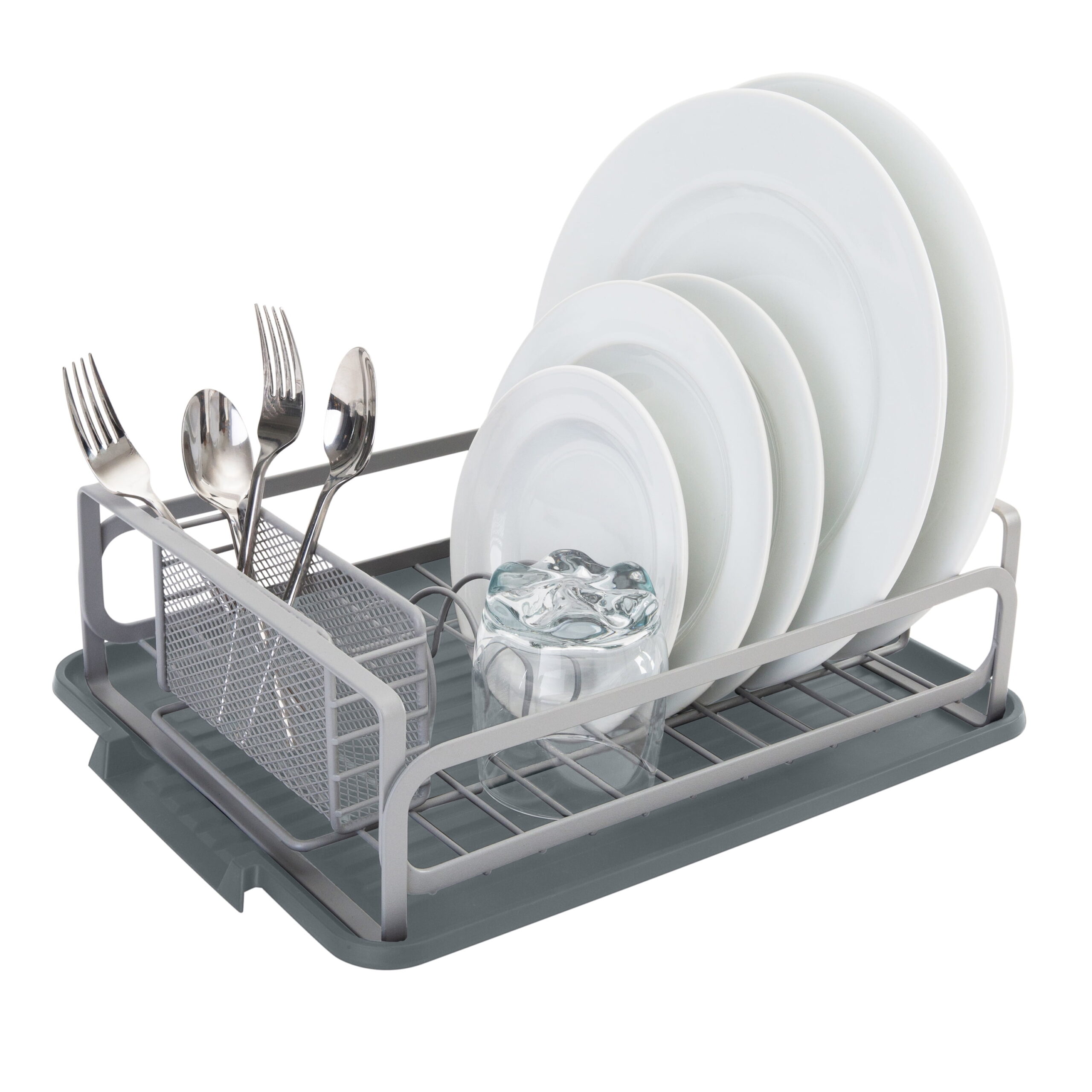 Kitchen Details Small Steel Industrial Collection Dish Rack, Gray - Image 5