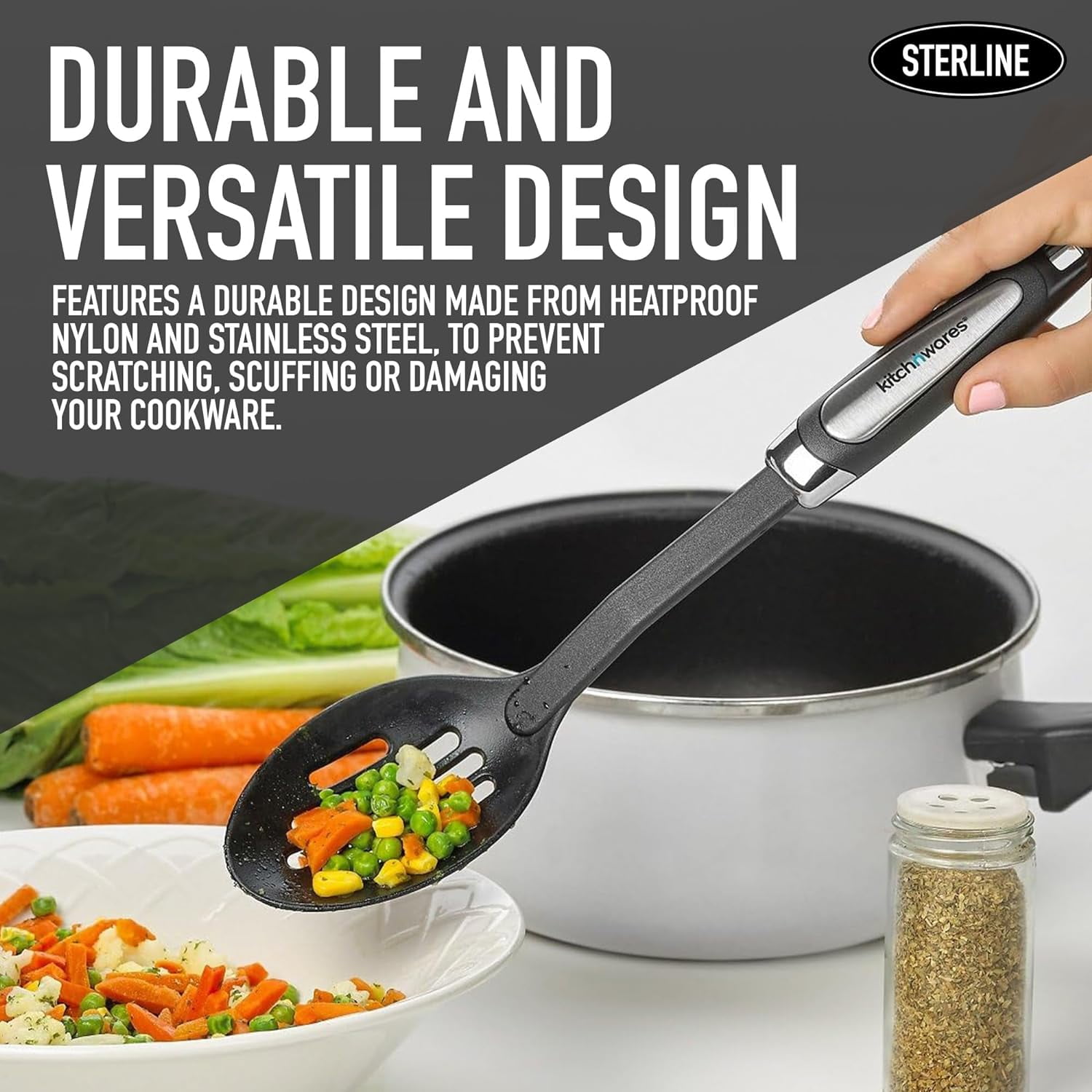 Kitchen Ultimate 26-Piece Kitchen Utensil Set for Culinary Adventures - Stainless Steel and Nylon Cooking Tools for All Ages - Image 2
