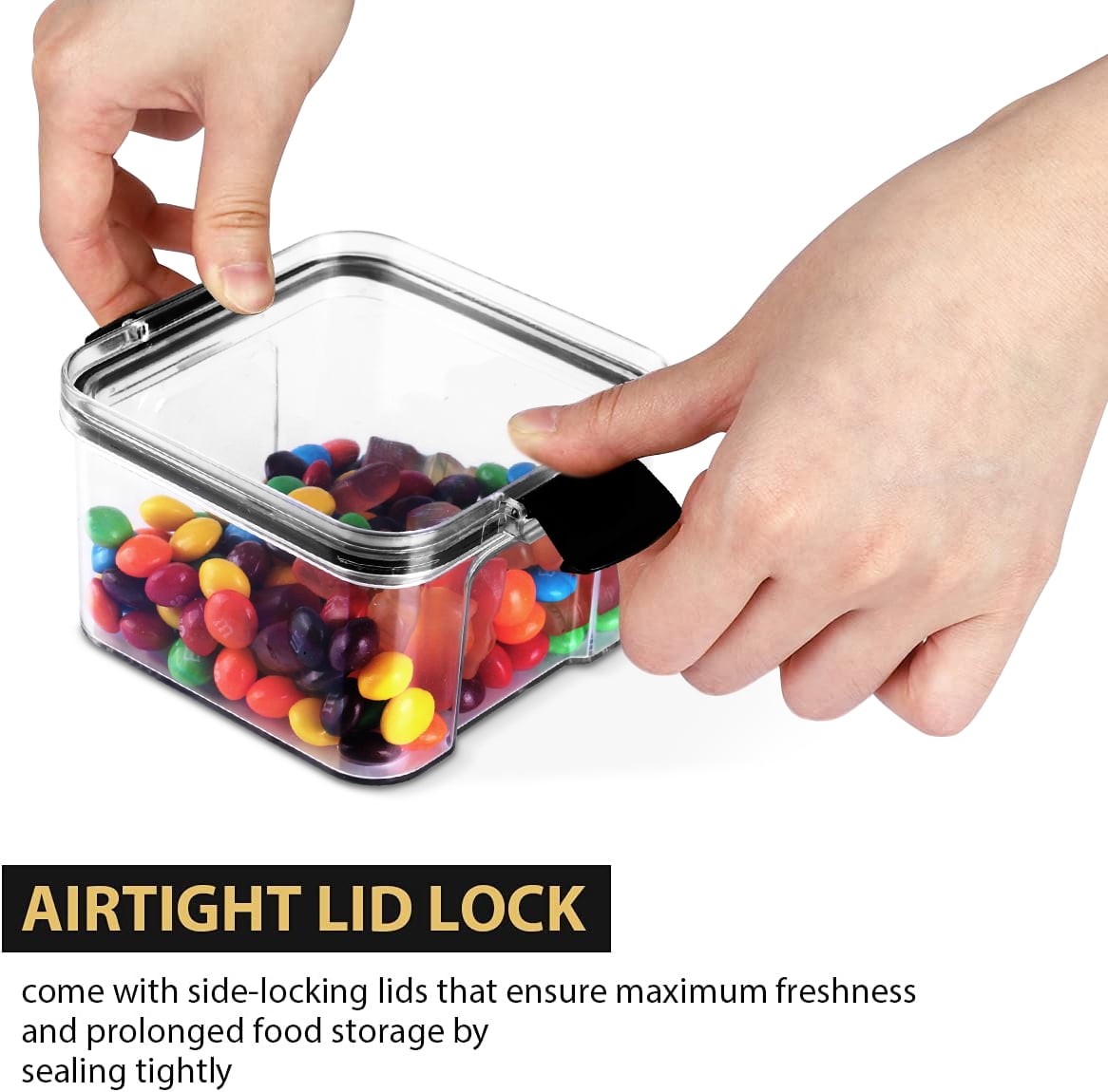 Kosbon Airtight Food Storage Container Set, 14 Pcs BPA Free Plastic Dry Food Rice Canisters for Kitchen Pantry Organization and Storage - Image 2