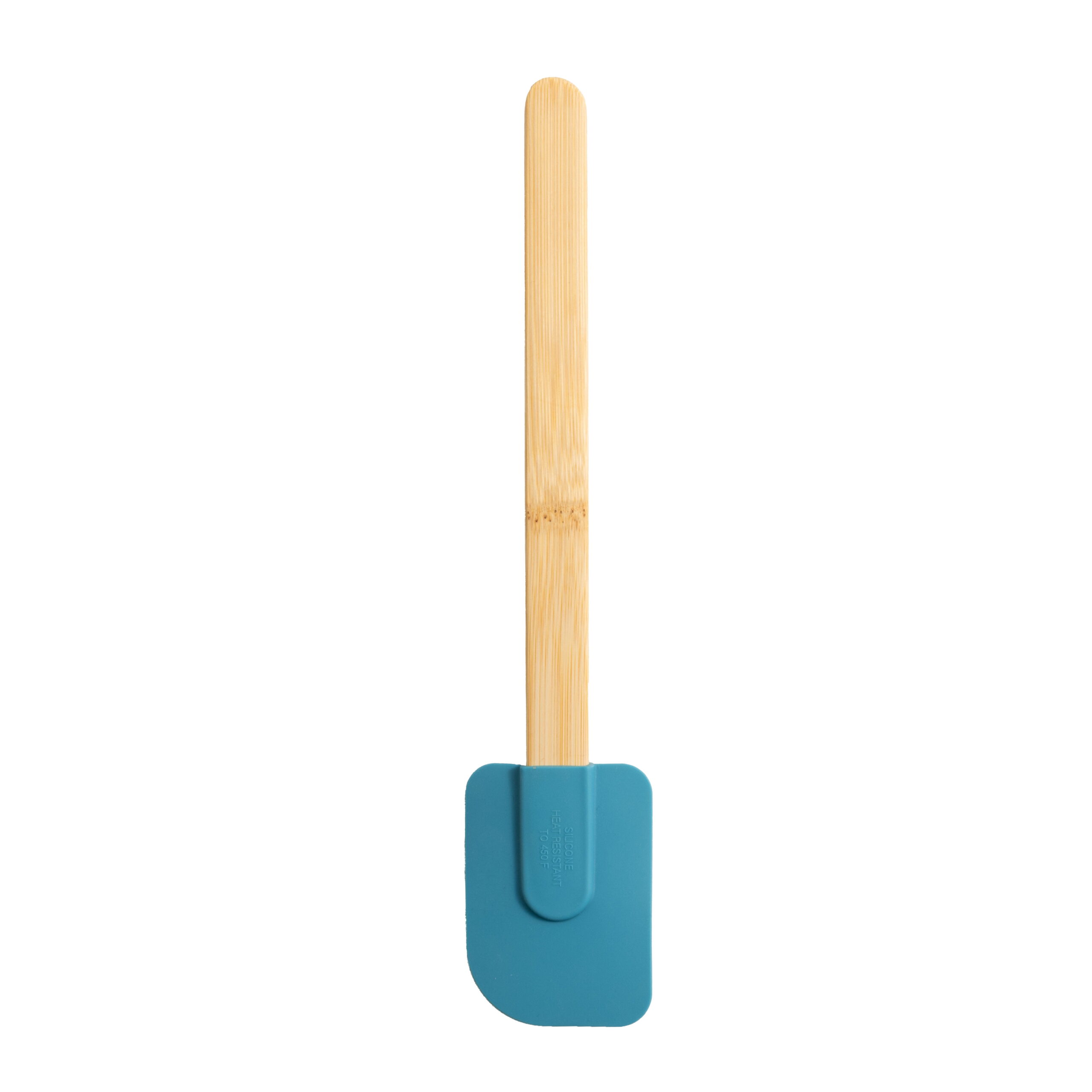 Mainstays Colorful Silicone Spatulas Set 4 with Bamboo Handles, Blue - Image 2