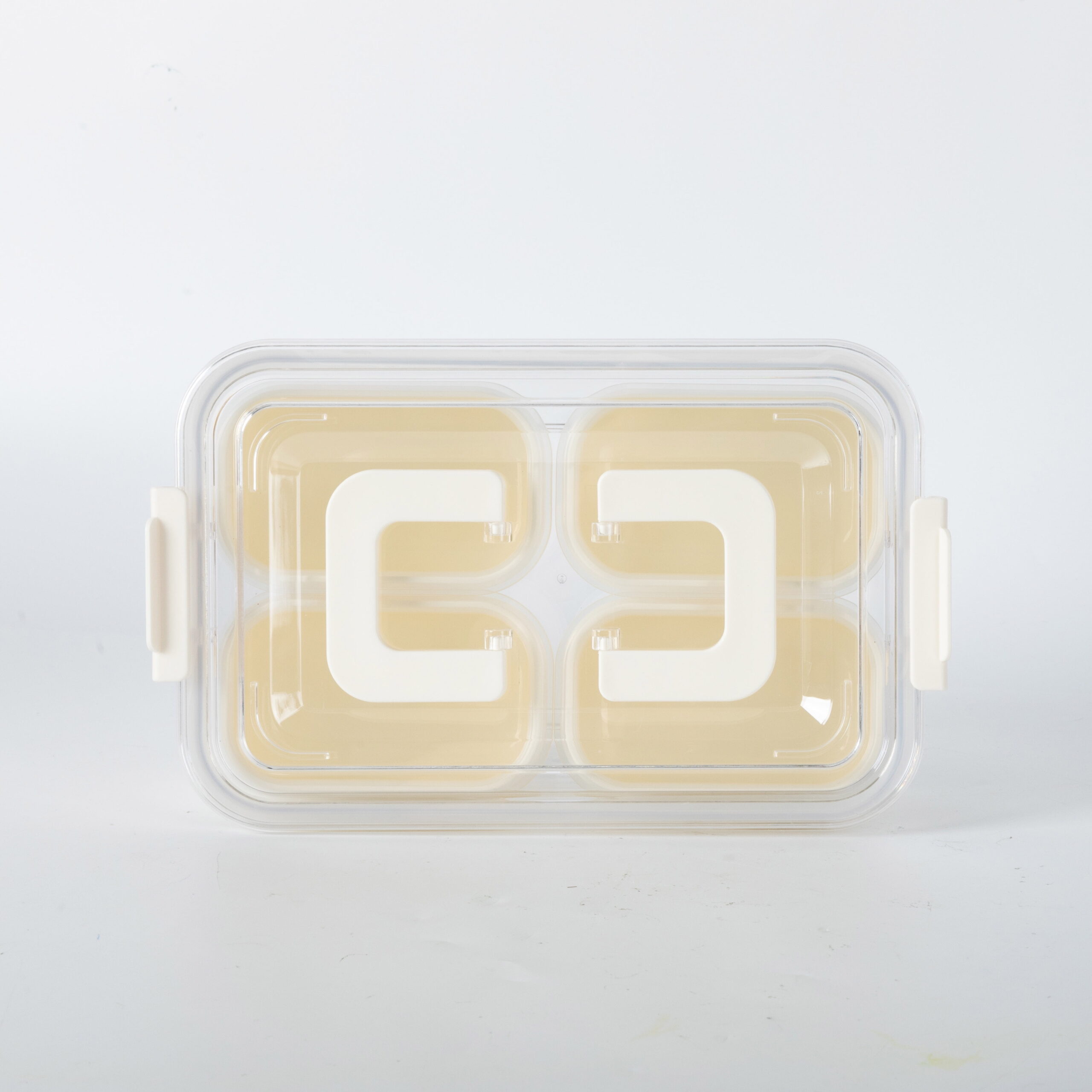Mainstays Snackle Box, Lunch & Snack Container with lids, Plastic, Mini, 4 Compartment , White, Made for Portable Food Storage - Image 3