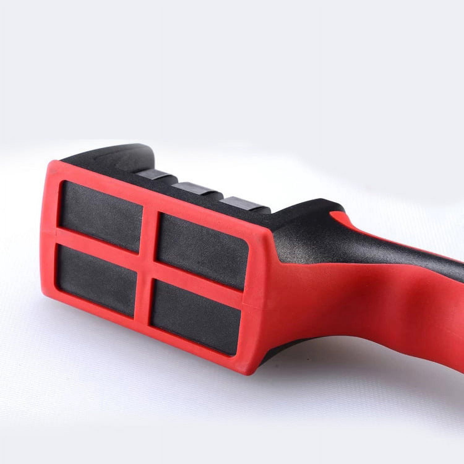 Manual sharpener - made of ABS+TPE - carbide and ceramic rollers - black and red - Image 2
