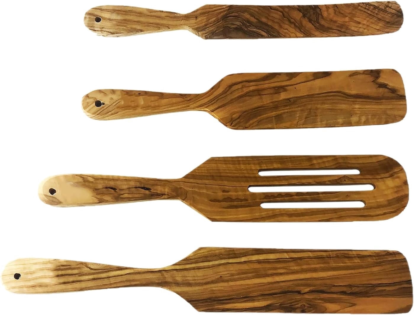 Mark. Olive Wood Durable Nonstick Natural Kitchen Utensil Sets, 4 pcs