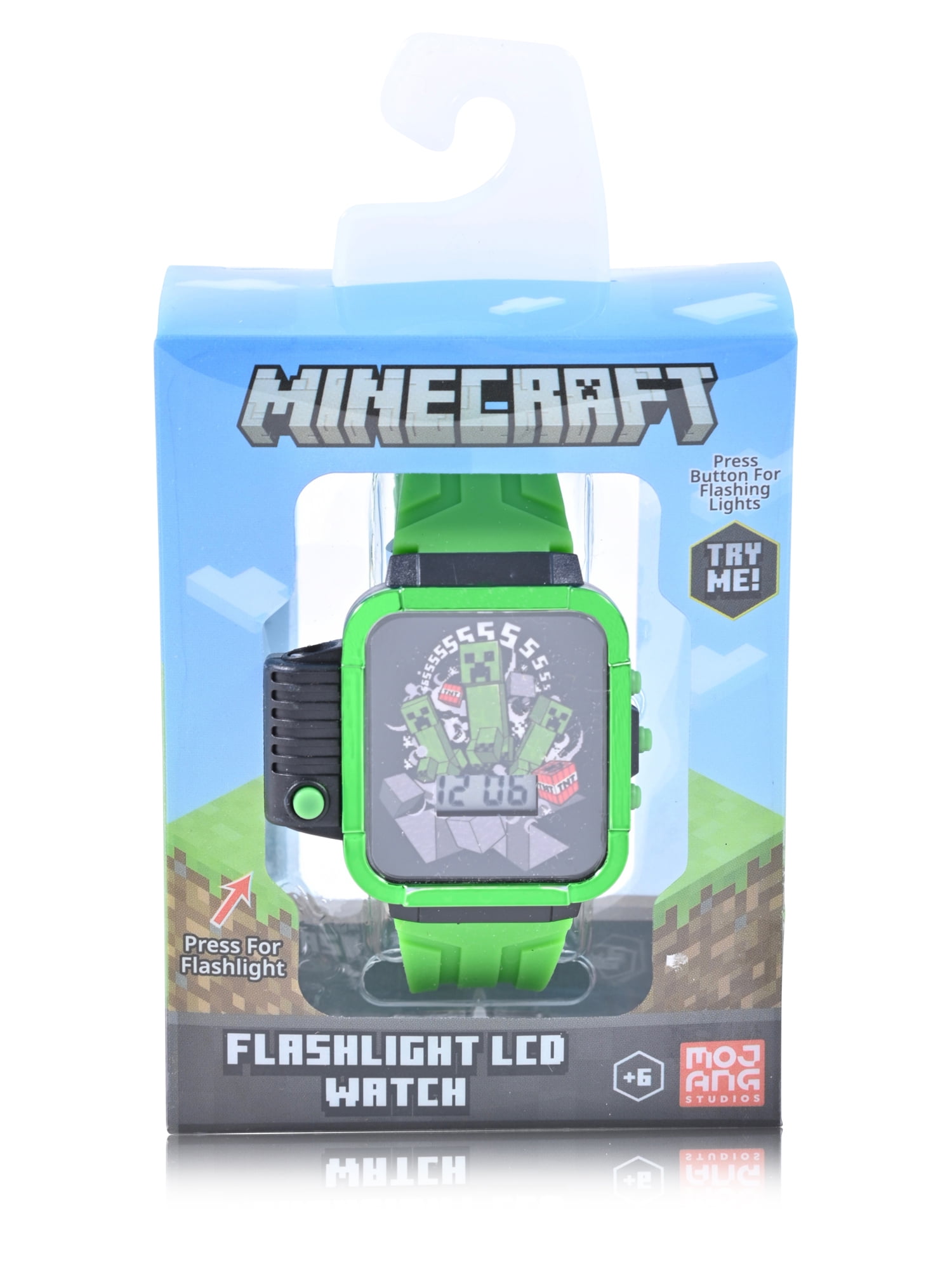 Minecraft Childrens Unisex Watch in One Size Color Green Silicone Strap (MIN4167WM) - Image 2