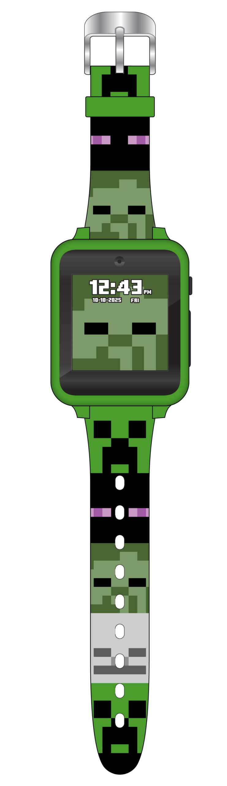 Minecraft iTime Unisex Touchscreen Smart Watch with Silicone Strap and Green Case 42MM - Image 4