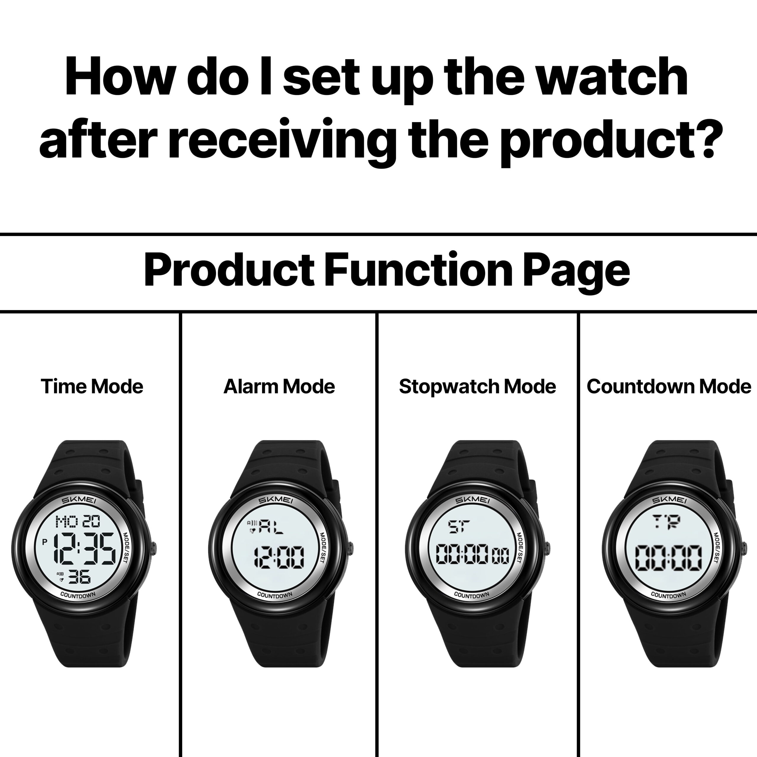 MJSHUN Kids Digital Watch for Age 4-15, 30 M Waterproof Watches with Alarm Stopwatch Wrist Multifunctional Luminous Sports Watches for Boys Girls Birthday Gift for Kids - Image 5