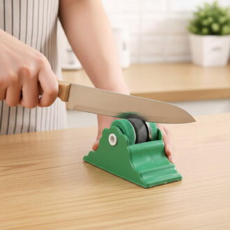 Rolling Knife Sharpener Kit - Adjustable Blade Sharpener for Kitchen Knives, Scissors, Pocket Tools | Manual Dual Stone Grinding