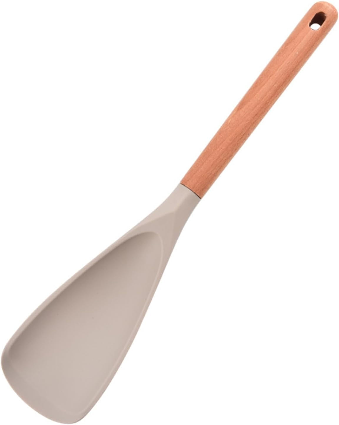 Multifunction Spatula Cooking Spoon, Multi Function Spatula Spoon, Silicone Cooking for Kitchen, 2 in 1 Multi Function Spoon, For Cook and Serving (Khaki, S)