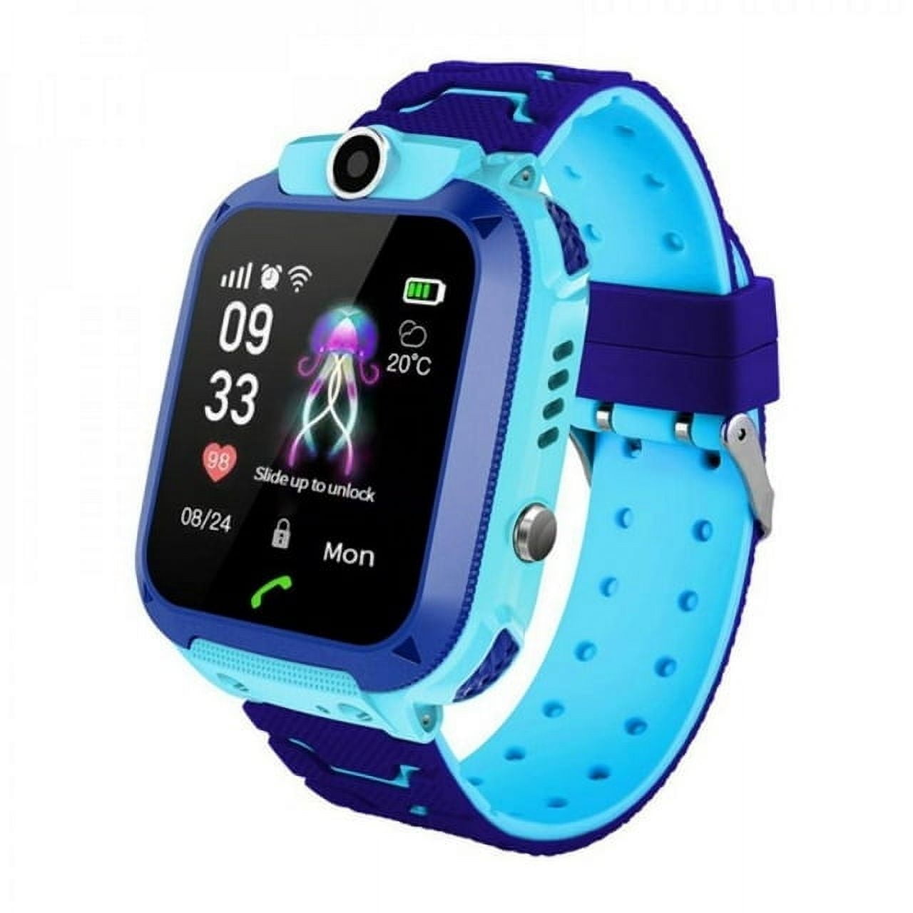 NO Kids Smart Watch IP67 Waterproof 1.44 inch Blue with Sports Band