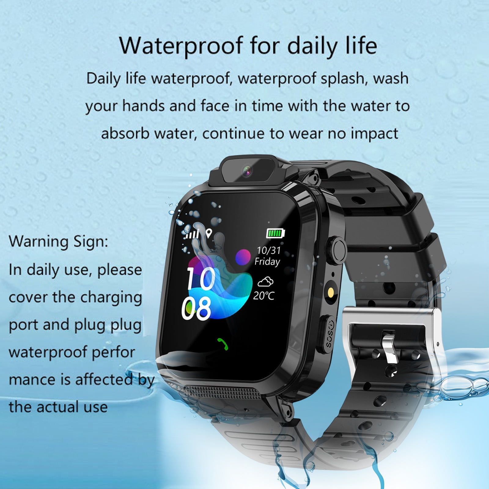 Outoloxit Kids Smart Watch with Two-Way Call, GPS Positioning, Waterproof, Games, Camera, Long Battery Life for Boys and Girls Aged 3-12 - Image 4