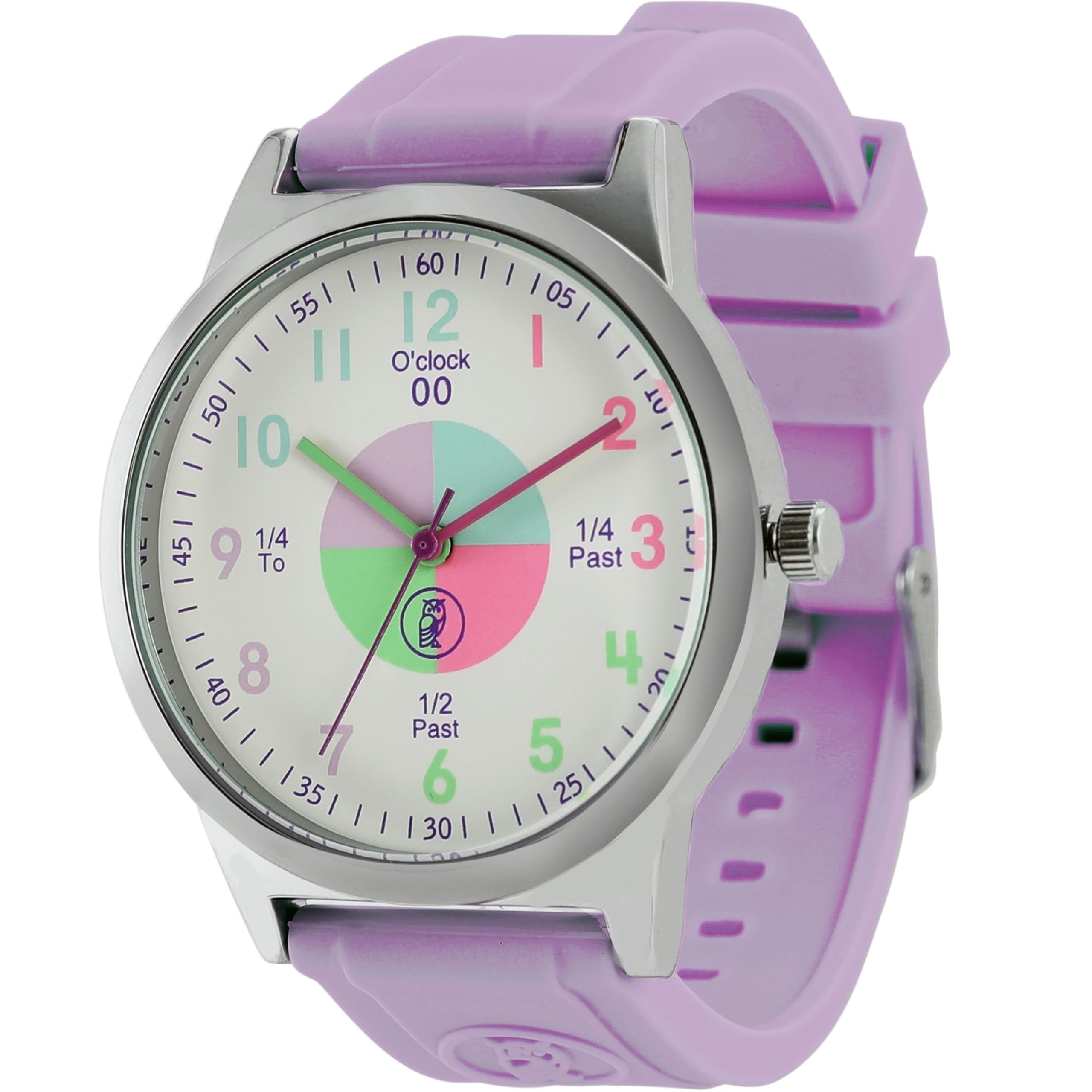 OWLCONIC Purple Kids Watch - Analog Time Teaching for Kids Learning Time, Gift Watches.