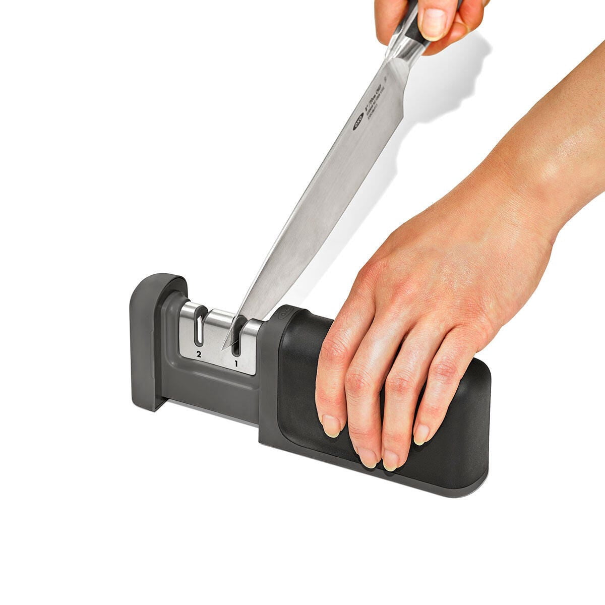 OXO Non-Slip Manual Knife Sharpener - Image 5