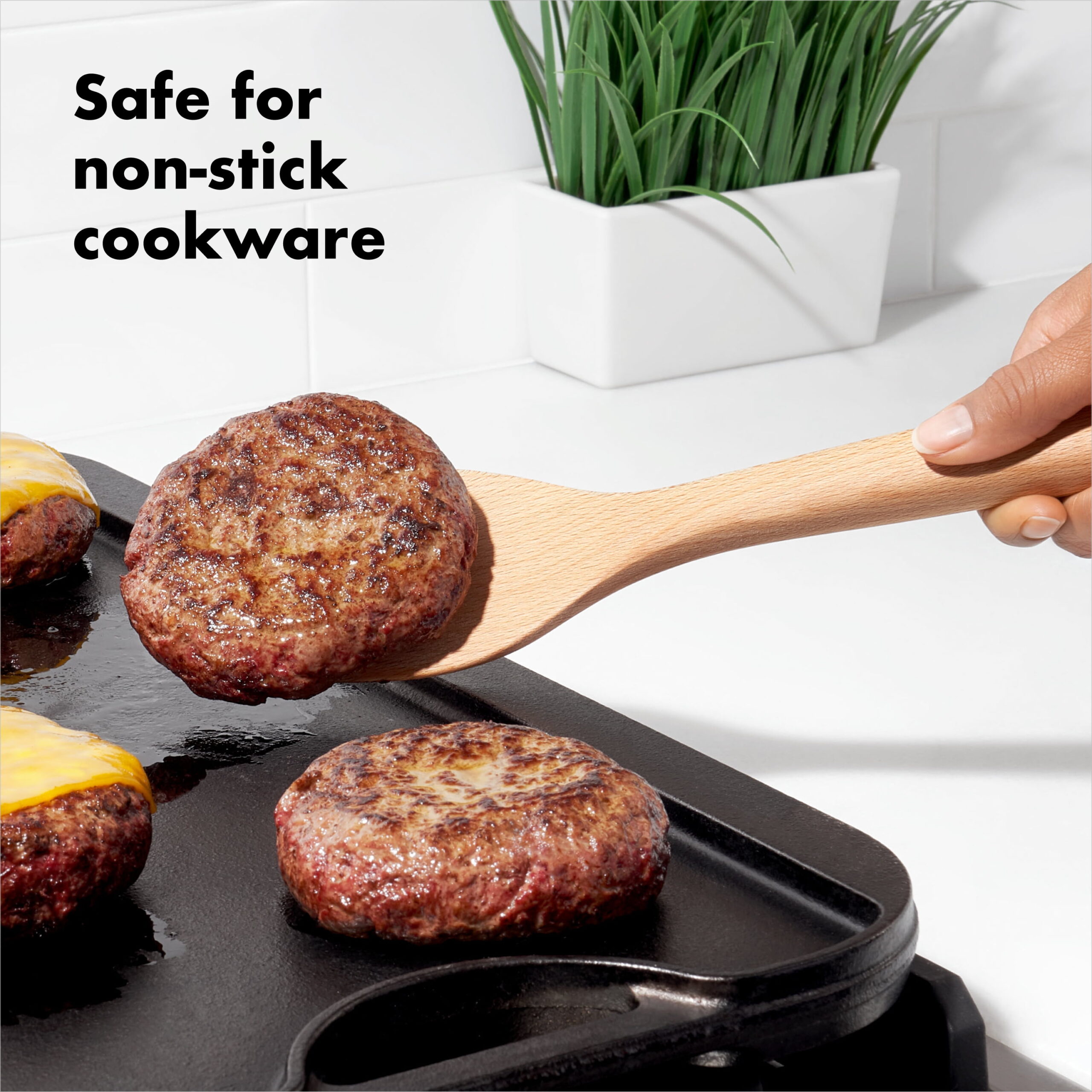 OXO SoftWorks 3 Pc Wooden Cooking Utensil Set, Beachwood - Image 3