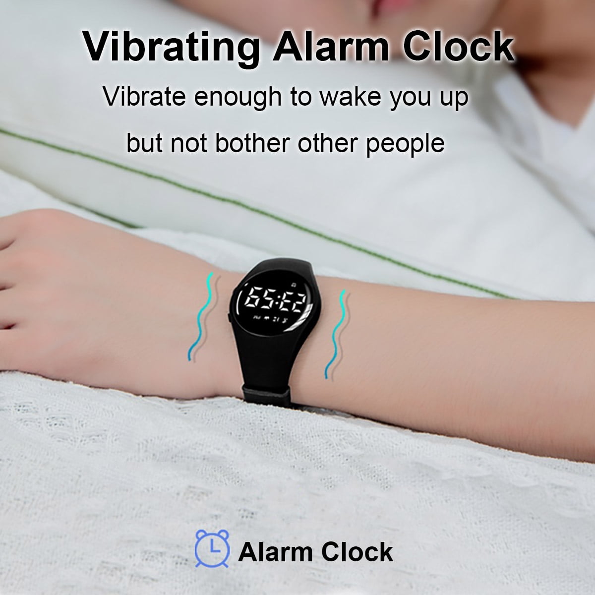 Pedometer Watch No Bluetooth No App IP68 Waterproof Watch for Kid Boys Girls, Rechargeable Digital Watch with Alarm Clock Timer Step Counter - Image 3