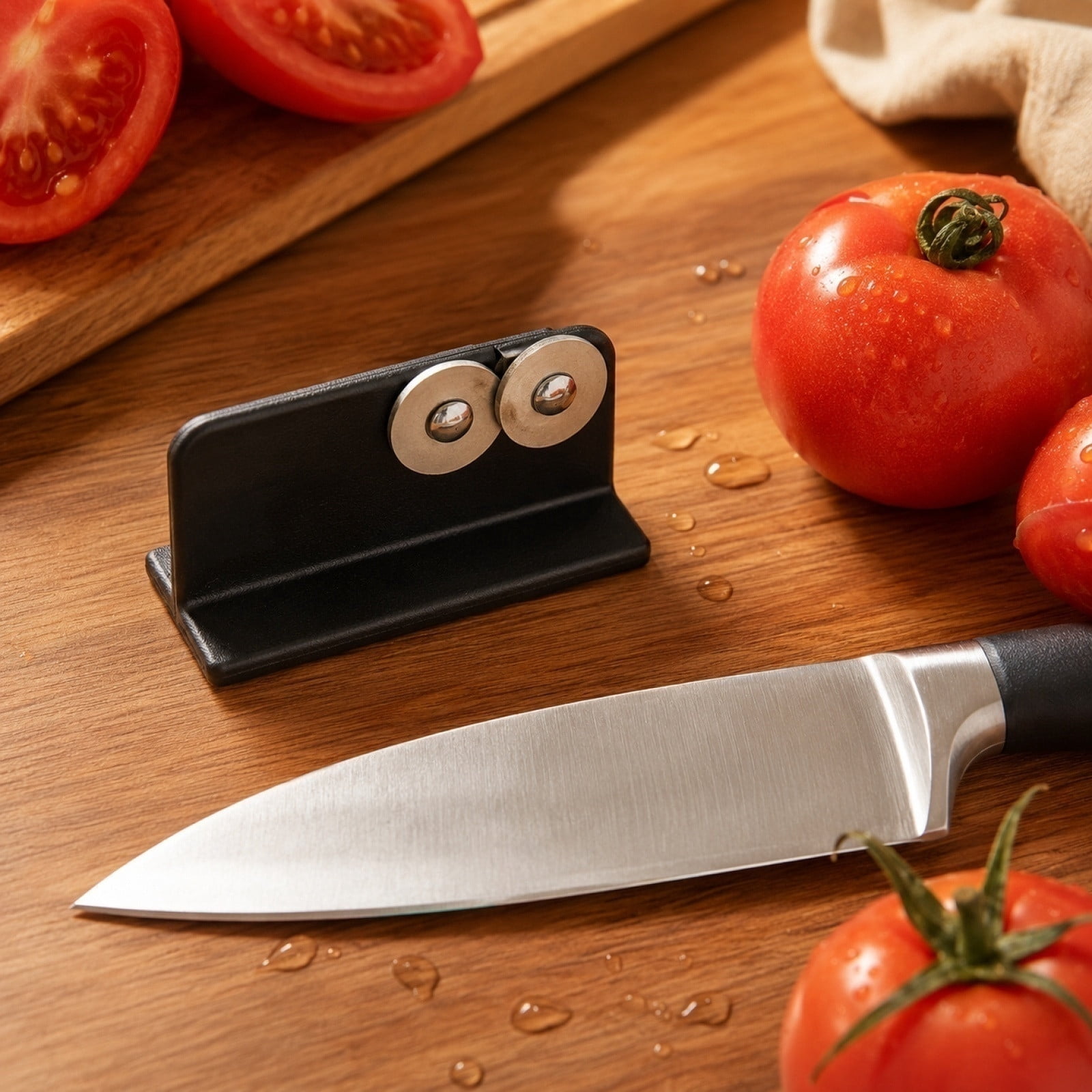 Portable Knife Sharpener, Stainless Steel Wheels, Kitchen Outdoor Use, Professional Honing, Compact Size, Easy Grip Handle, Blade Restore, Chef Tool, Camping Essential, Cooking Gift, Quick Sharpeni - Image 4