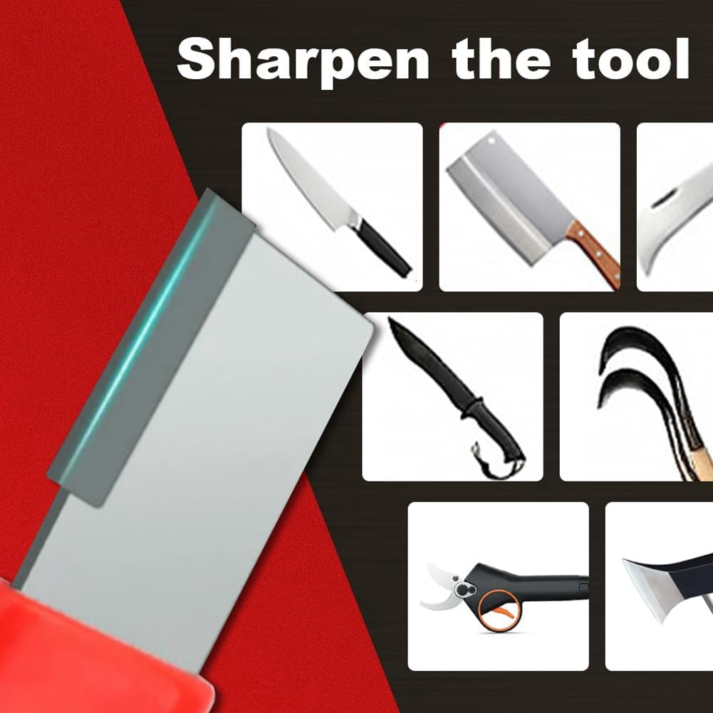Portable Quick Knife Sharpener, Lawn Mower Dull Blade Sharpener, Multifunctional Garden Tool Sharpener,Black - Image 2