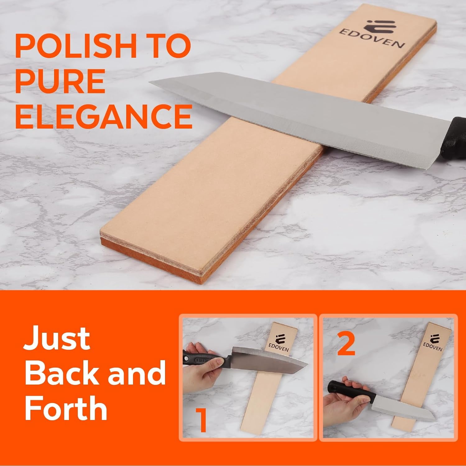 Premium Rolling Knife Sharpener Kit - Magnetic Manual Knife Sharpener with Diamond & Ceramic Discs, Two Extra Discs, Leather Strop & Stand, 15° & 20° Angle Guides, Gift for Chefs & Home Cooks - Image 5