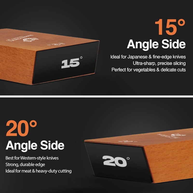 Professional Rolling Knife Sharpener Set - 15° 20° Dual Angle Diamond Ceramic Discs + Cut Resistant Glove - Image 2