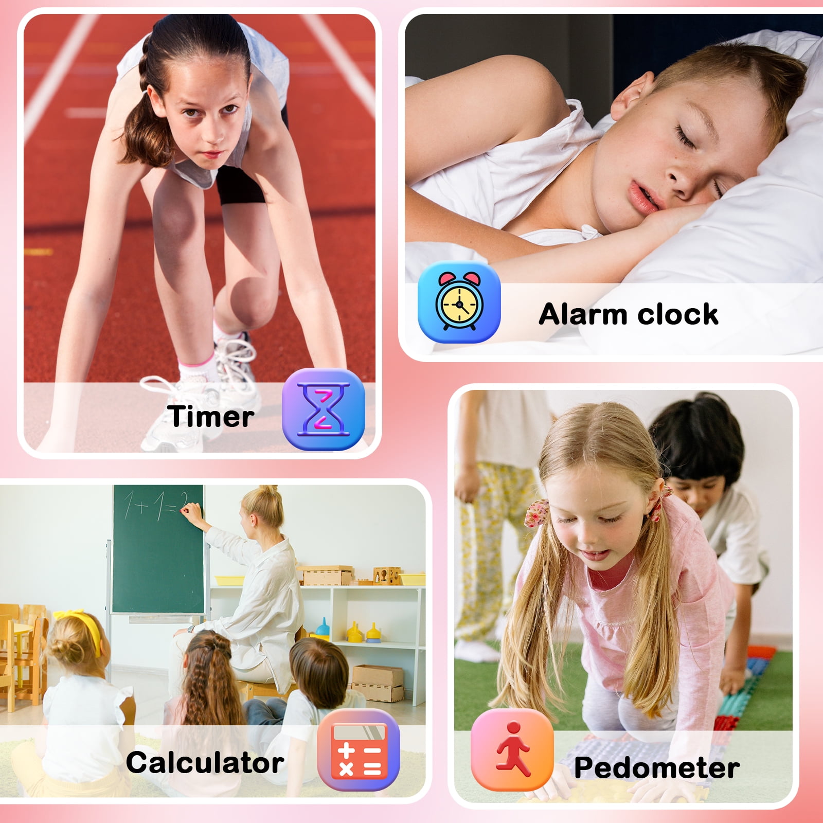 PTHTECHUS Smart Watch for Kids Toys Smartwatches for Boys and Girls with 22 Games HD Camera Video Music Player Pedometer Study Cards Audiostory Habit Tracking Gift for 4-14 Ys - Image 5