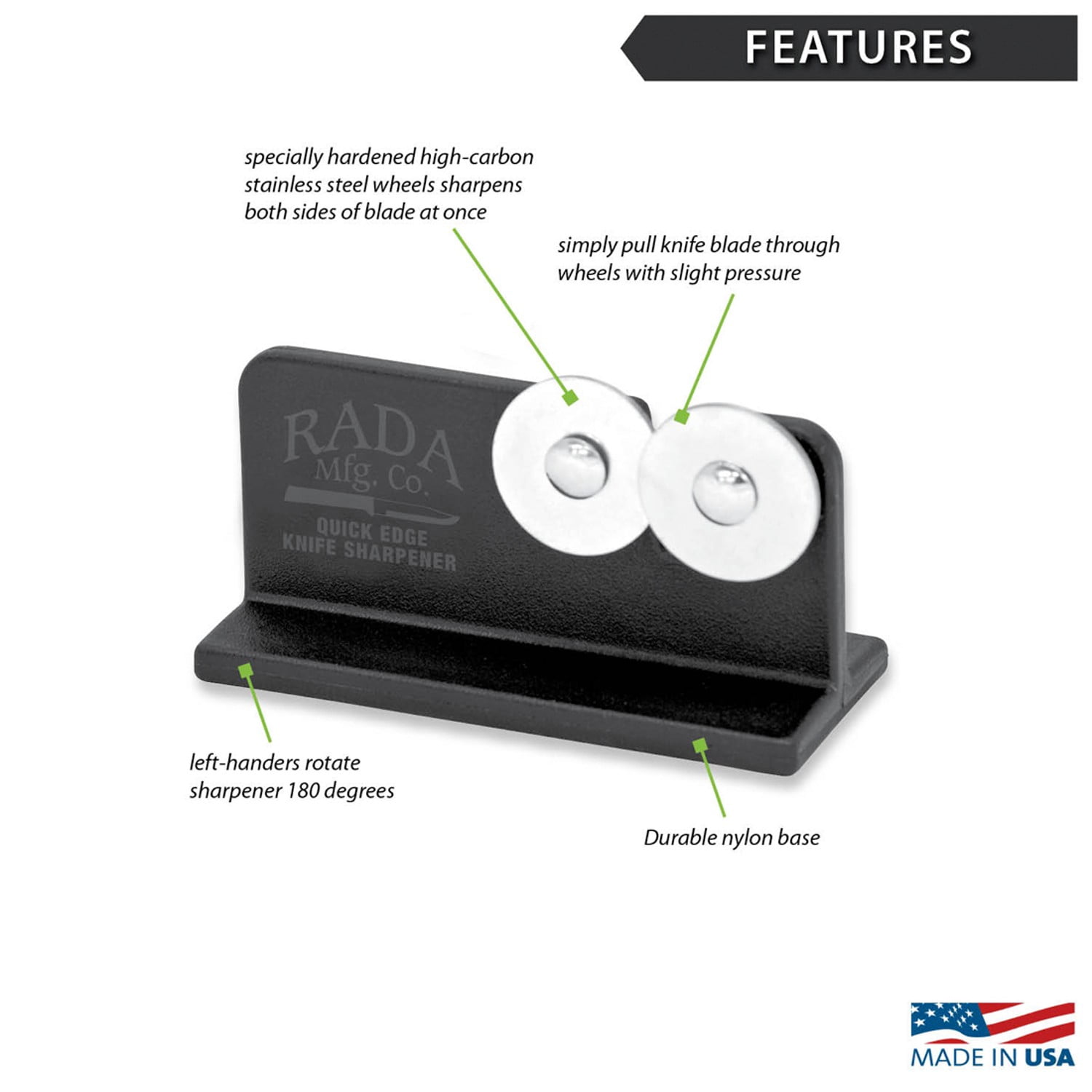 Rada Cutlery Quick Edge Knife Sharpener - Image 3