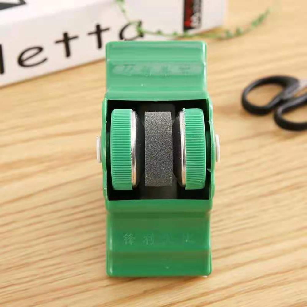 Rolling Kitchen Tool with Base, Multi Function Manual Knife Sharpener, Quick Sharpening Stone for Knives and Scissors, Household Sharpener for Kitchen, Home, Outdoor Use - Shape A - Image 4