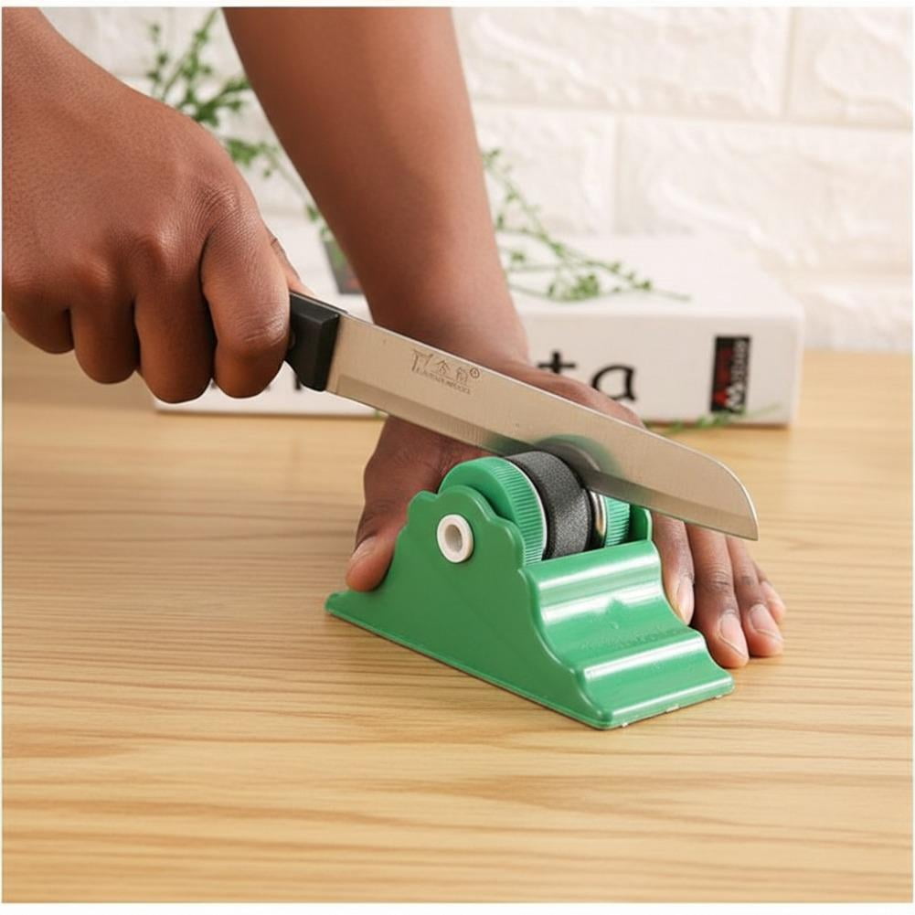 Rolling Kitchen Tool with Base, Multi Function Manual Knife Sharpener, Quick Sharpening Stone for Knives and Scissors, Household Sharpener for Kitchen, Home, Outdoor Use - Shape A - Image 5