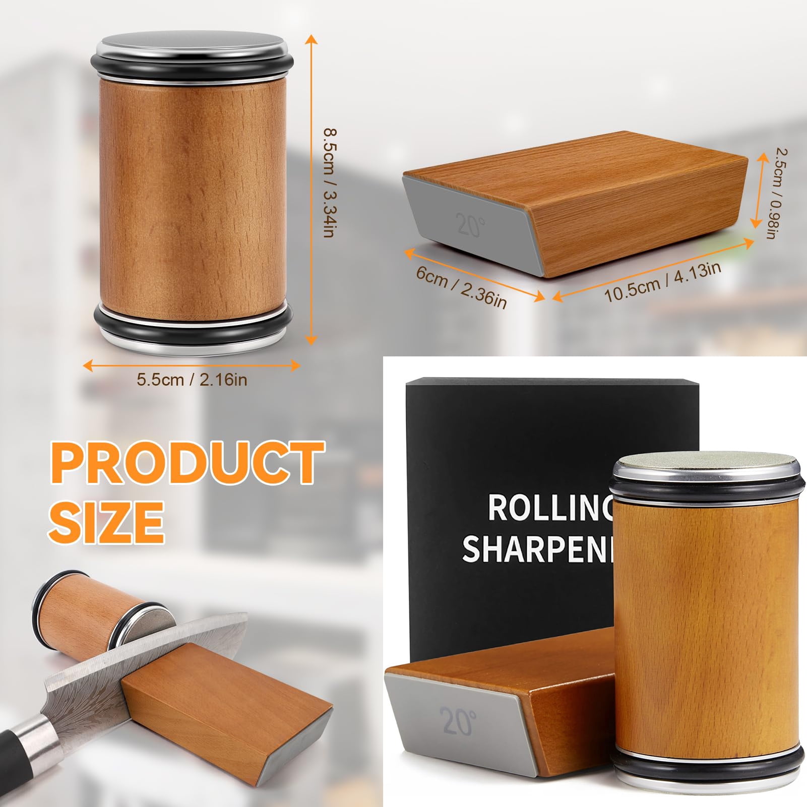 Rolling Knife Sharpener for Kitchen Professional Knife Sharpener - Image 3