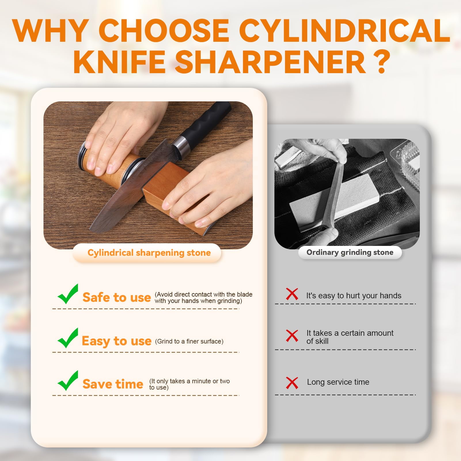 Rolling Knife Sharpener for Kitchen Professional Knife Sharpener - Image 4