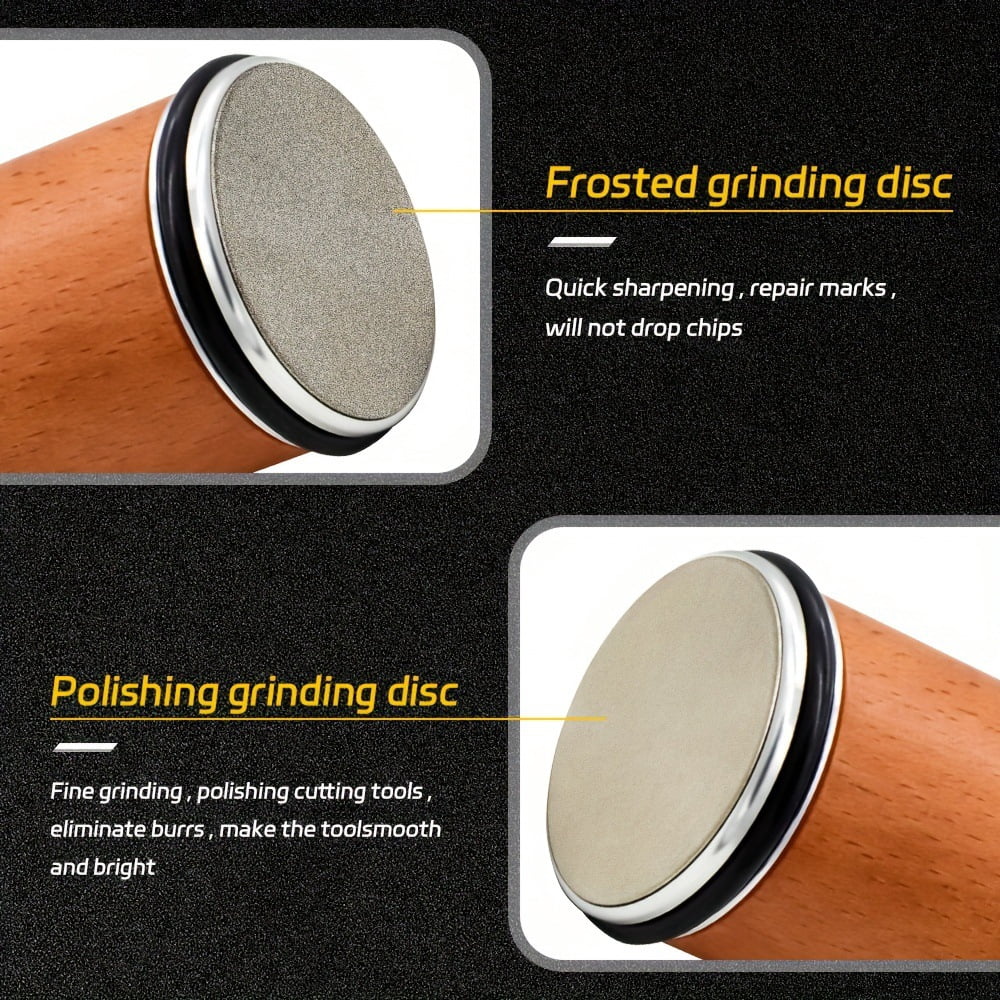 Knife Sharpener Tool - Rolling Knife Sharpener Kit with Diamond discs Angles 15° & 20°, Razor sharp Edges, Multipurpose Rolling Sharpener for Kitchen Knives, Chef's Knive - Image 4