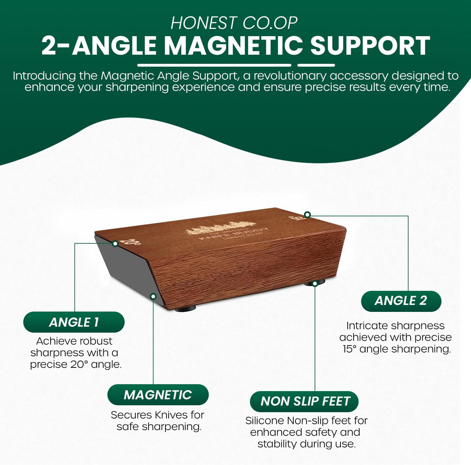 Rolling Knife Sharpener Kit, Magnetic Rolling Tool with Diamond & Ceramic Discs, 15° & 20° Angle Base for Precise Edge Refinement, Fast Kitchen Sharpening System - Image 4