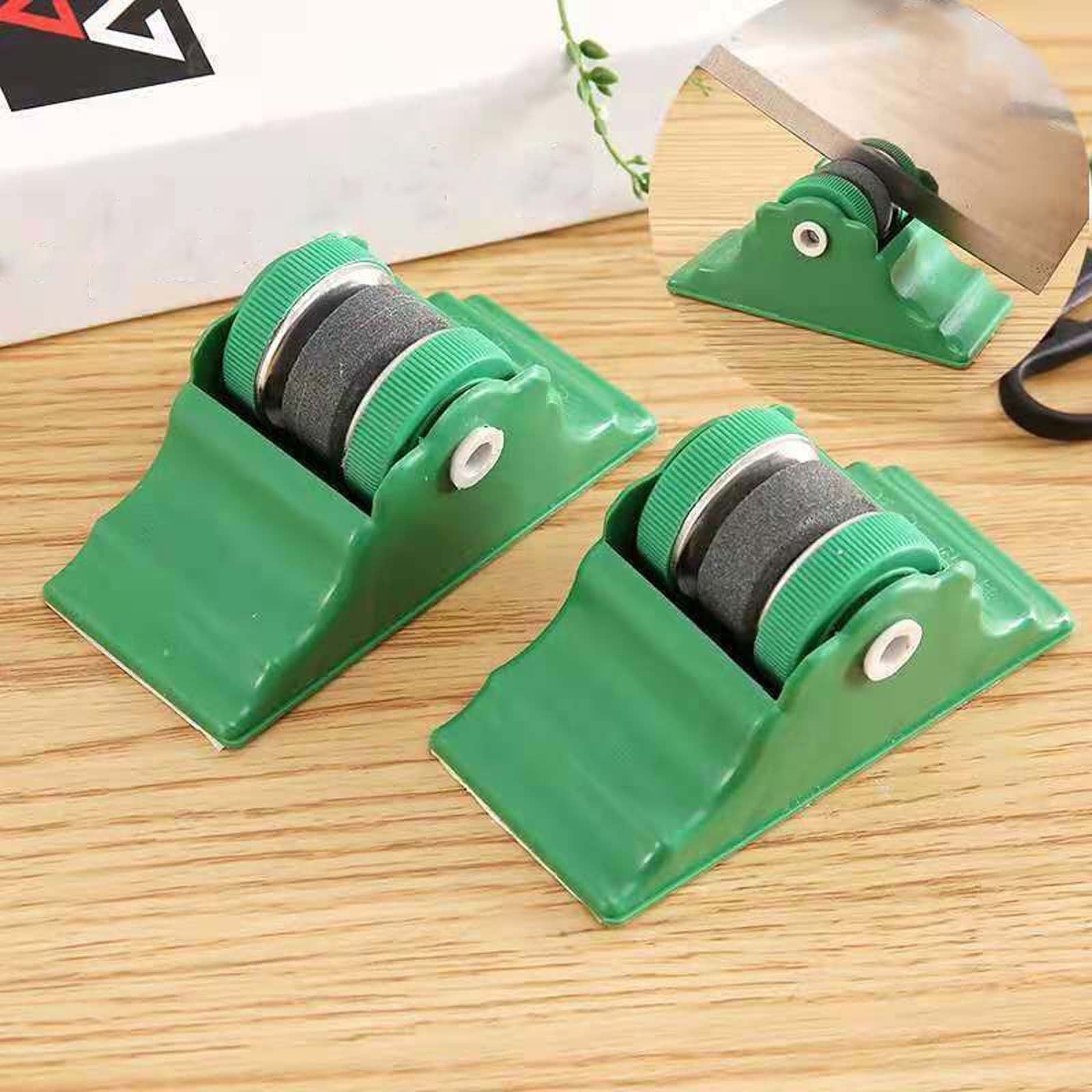 Rolling Knife Sharpener Kit, Roller Style Knife Sharpener Knife Sharpening Tool for Kitchen Knives Kitchen Scissors Poultry Shears Green - Image 5