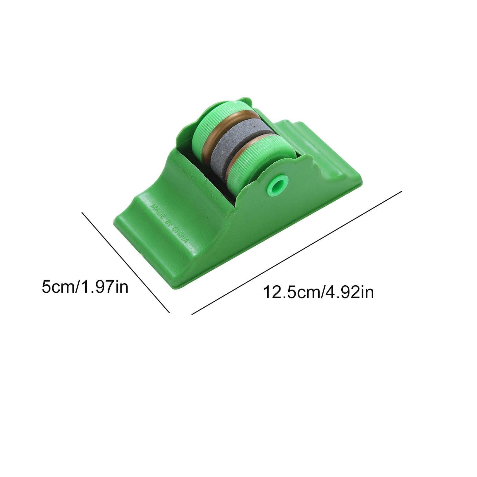 Rolling Knife Sharpener Kit, Roller Style Knife Sharpener Knife Sharpening Tool for Kitchen Knives Kitchen Scissors Poultry Shears Green - Image 2