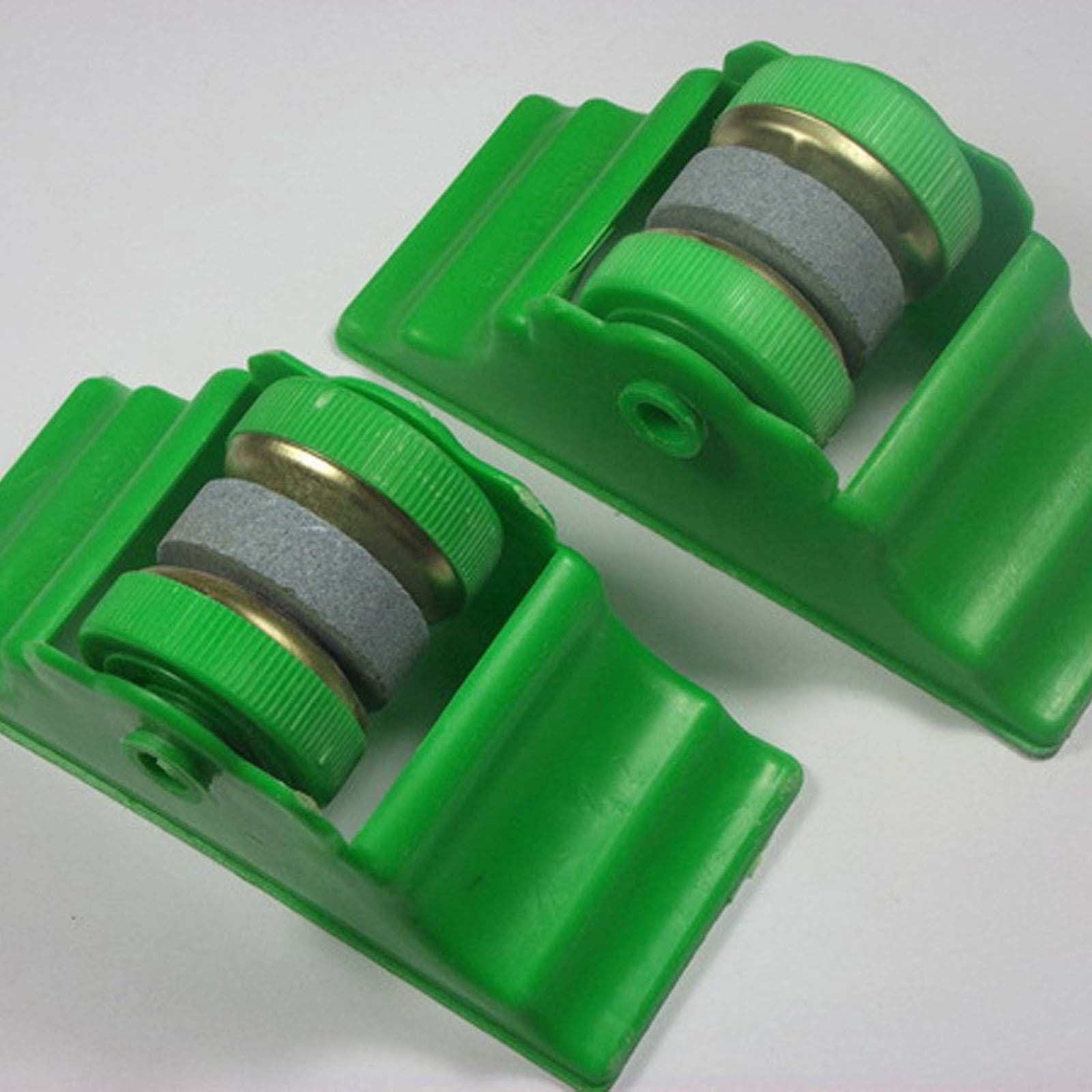 Rolling Knife Sharpener Kit, Roller Style Knife Sharpener Knife Sharpening Tool for Kitchen Knives Kitchen Scissors Poultry Shears Green - Image 3