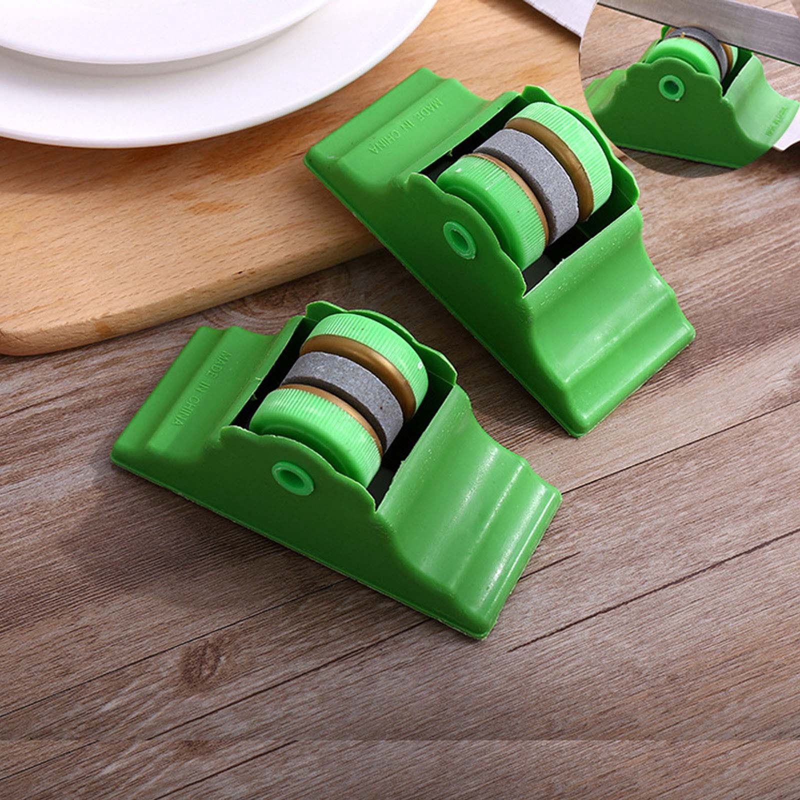 Rolling Knife Sharpener Kit, Roller Style Knife Sharpener Knife Sharpening Tool for Kitchen Knives Kitchen Scissors Poultry Shears Green - Image 4