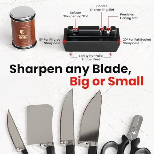 Rolling Knife Sharpener Kit with Diamond & Ceramic Disc Tumbler Knife Sharpener -+ Magnetic Base for Kitchen Knives with 15° & 20° Angles - Sharpening Kit - Sharpeners$$Home Decor, Kitchen, & Other - Image 2