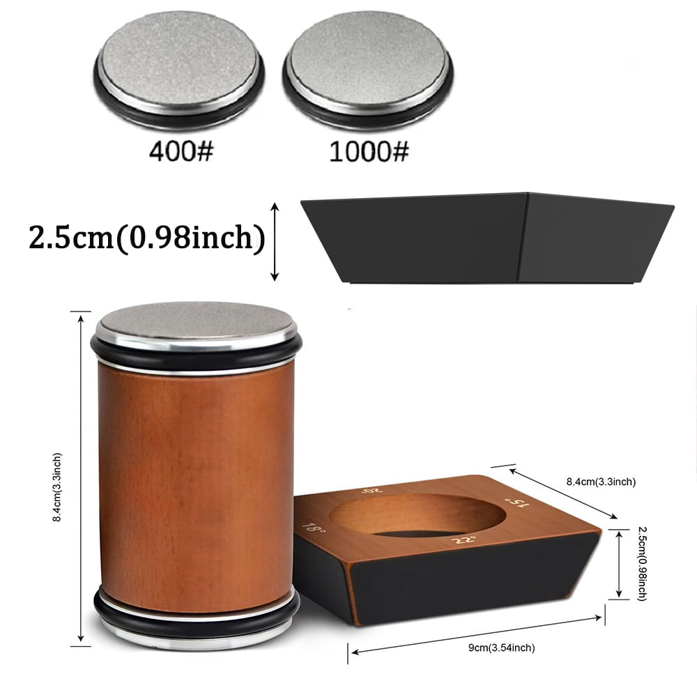 Rolling Knife Sharpener System Kit,4-Angle Tumbler Double Diamond 400 1000 Discs Sharpening Stone for Kitchen Knives - Image 3
