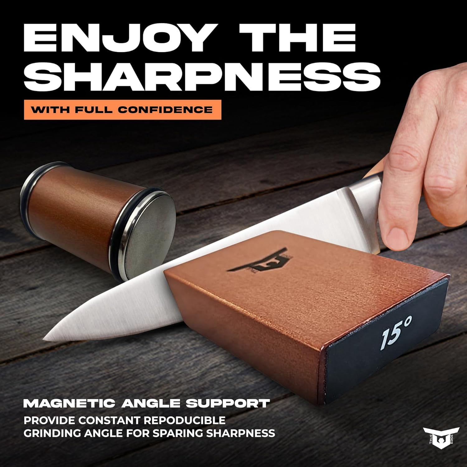 Rolling Knife Sharpener Tool Kit, Kitchen Knife Sharpener with Diamonds and Ceramic, Sharpener Kit offer 15° & 20° Magnetic Angles, Hunting knife Sharpener for Kitchen Gadgets & Gifts - Image 4