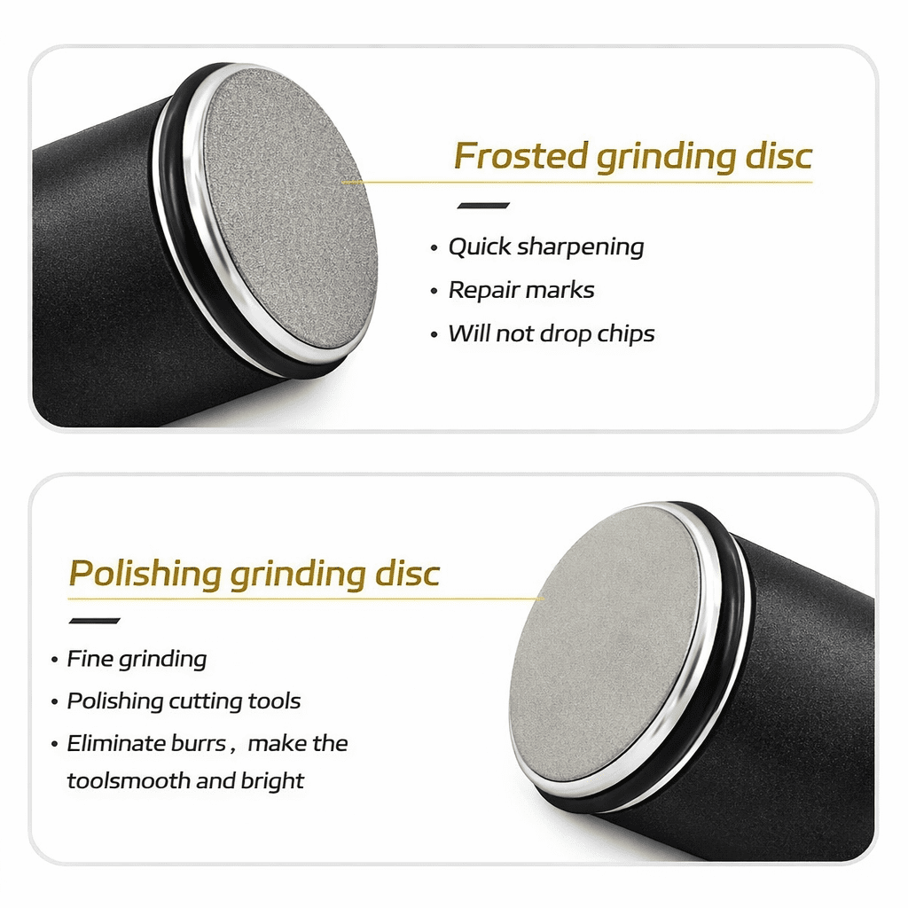 Rolling Sharpener with Magnetic Base for Effortlessly Sharpening Aligned Angles Wooden Base Revive Your Blades Simply Eco-friendly Kitchenware - Image 4