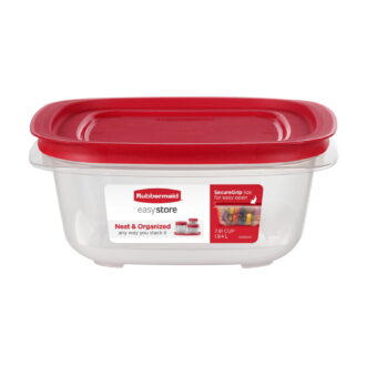 Rubbermaid 7.81-Cup EasyStore Square Container, Food Storage Container, Food Storage Container with Lids