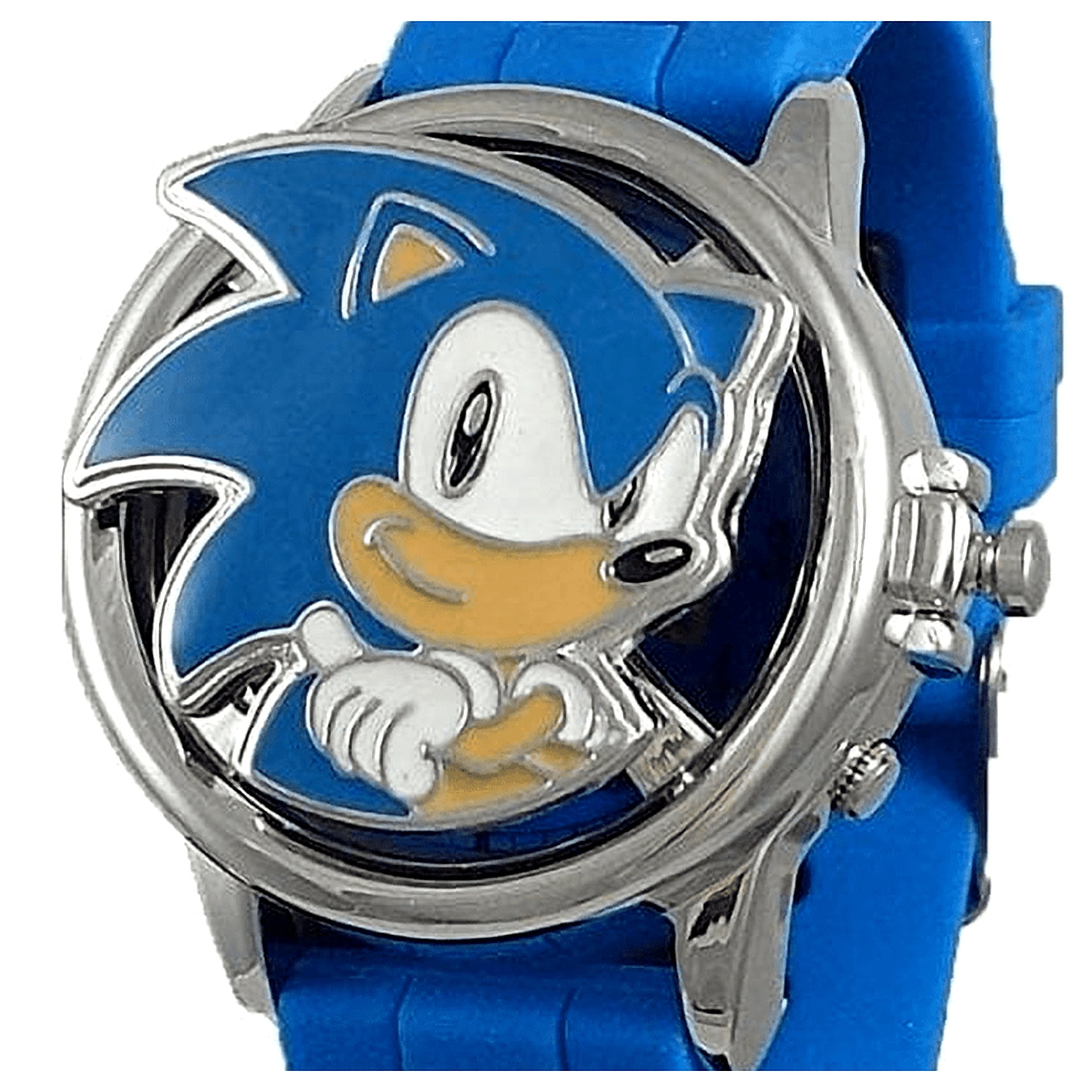 SEGA Sonic The Hedgehog Metal Spinner Flip Unisex Child LCD Watch in Blue - SNC4093WM - Image 2