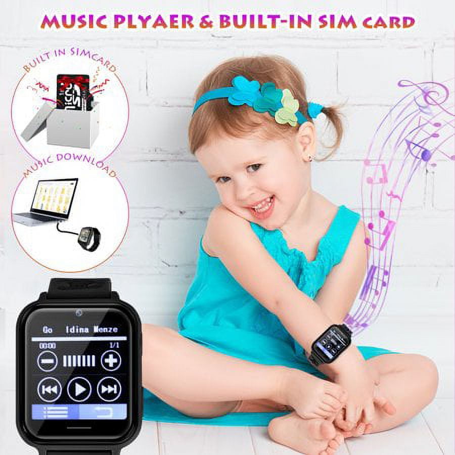 SHANNA Phone Series Kids Smart Watch, Black Band - Image 4