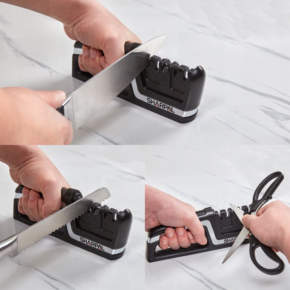 Sharpal 104N 5-in-1 Kitchen Knife and Scissors Sharpener, Tungsten Carbide - Image 4