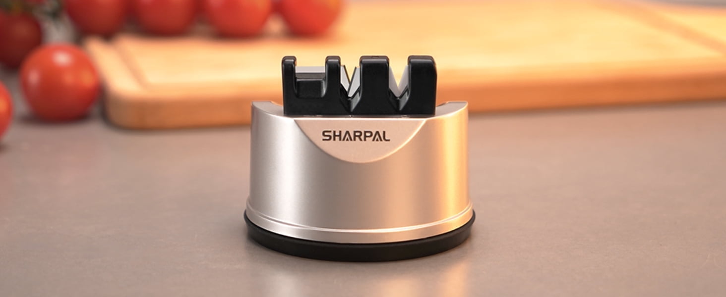 SHARPAL 191H Pocket Knife & Scissors Sharpener, Kitchen Chef Sharpening Tool for Straight and Serrated Knives – Compact Suction Cup Design - Image 5