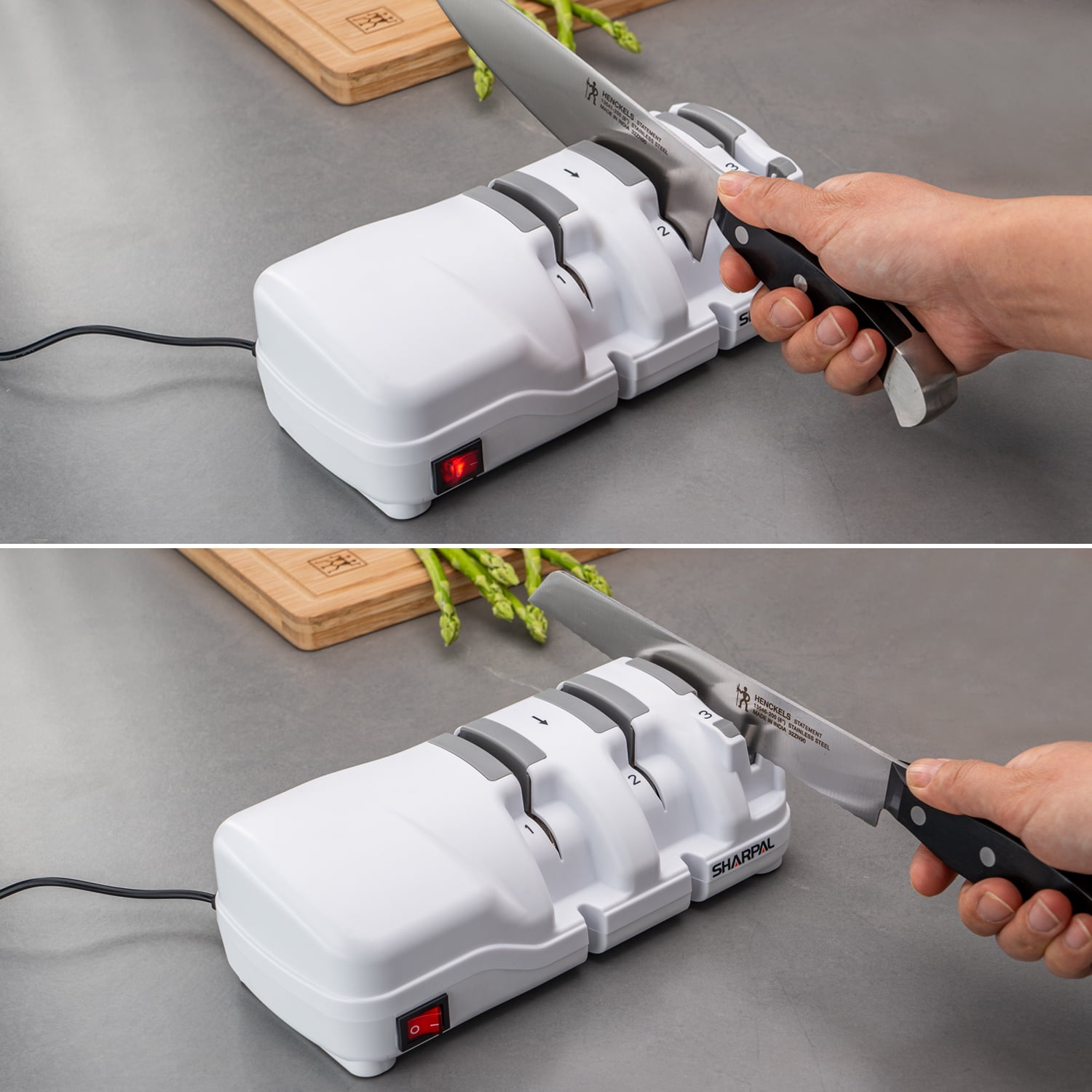 Sharpal 198H 3-Stage Diamond Abrasion Electric Knife Sharpener - Image 4