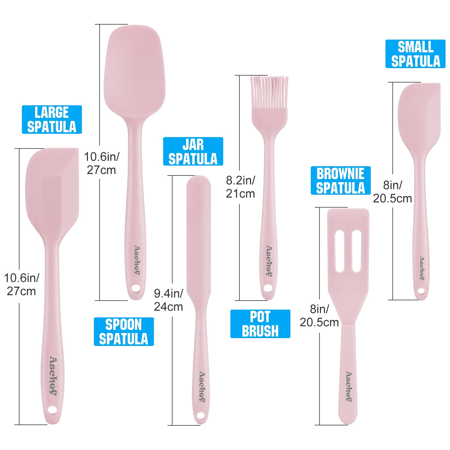 Silicone Baking Spatula Utensils Set, High Heat Resistant Non-Stick Rubber Spatula for Kitchen Cooking Baking Mixing - Image 2