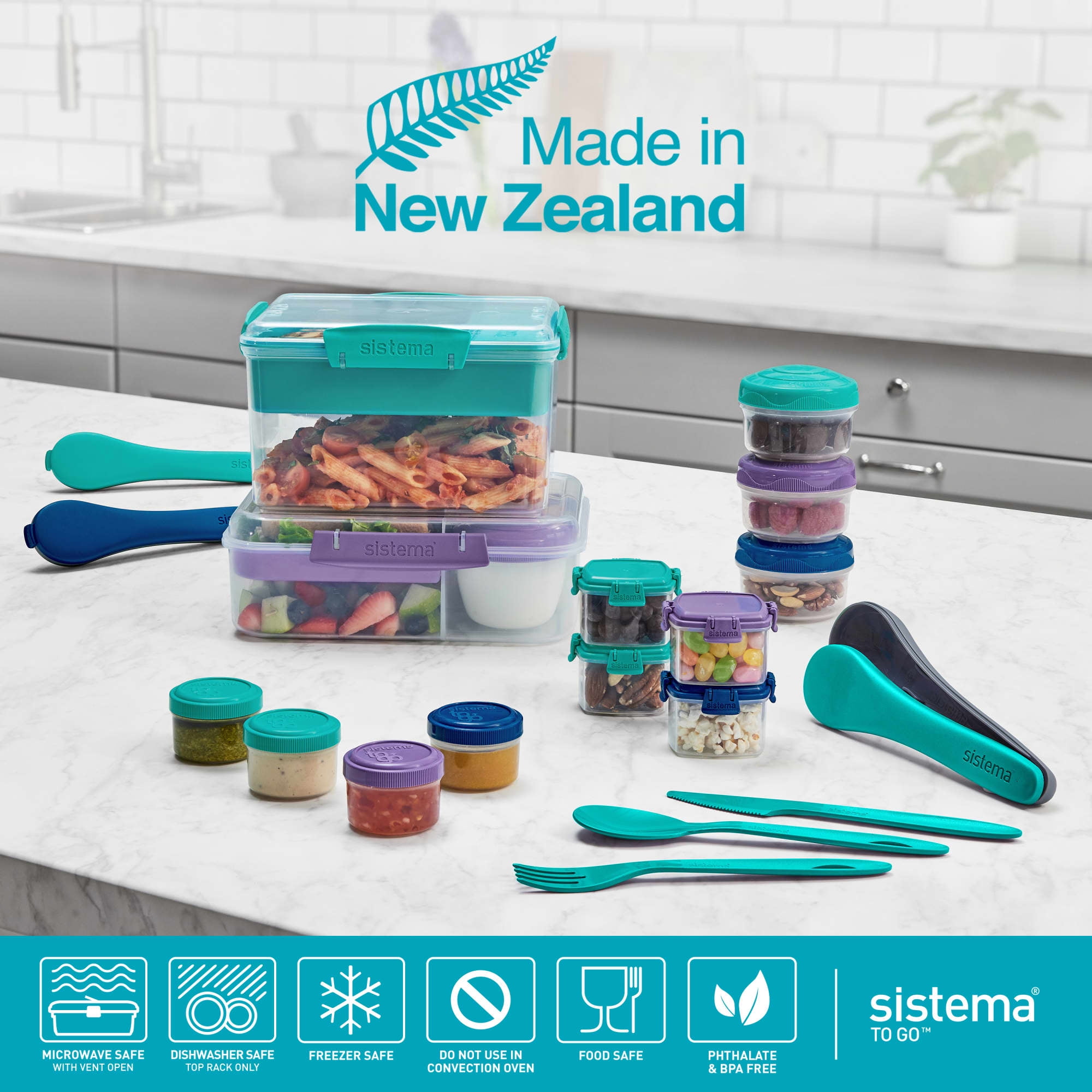Sistema To Go Round Mini Bites 3-Pack (Colors May Vary) - Image 3